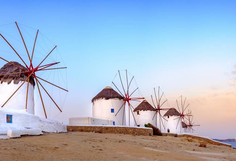 The Windmills of Mykonos Town